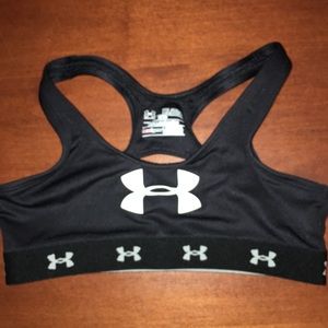Youth Black Under Armour sports bra